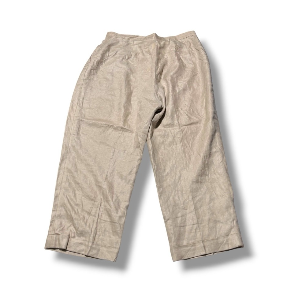 Lauren Ralph Lauren Women's Linen Pants Beige‎ Size 12 / 31 x 23